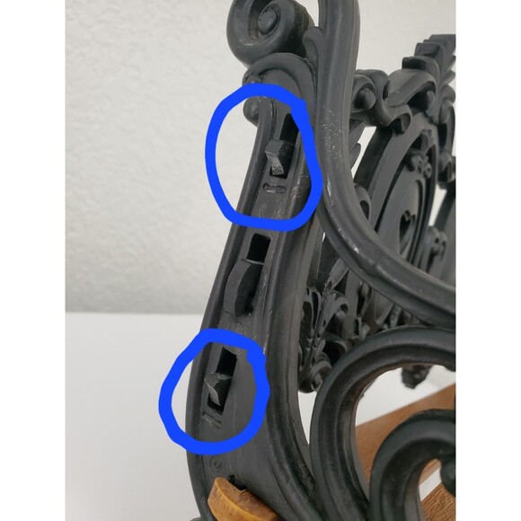 VINTAGE TOY 1988 BURWOOD PLASTIC MINI 12 3/4" WIDE VICTORIAN DOLL BENCH FLAW SEE - Picture 8 of 8